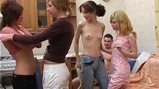 Sexy students entertain fucking and reaching strong orgasms porn video