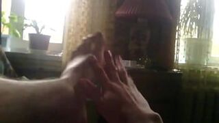 Footfetish, sexy footjob by Stank porn video